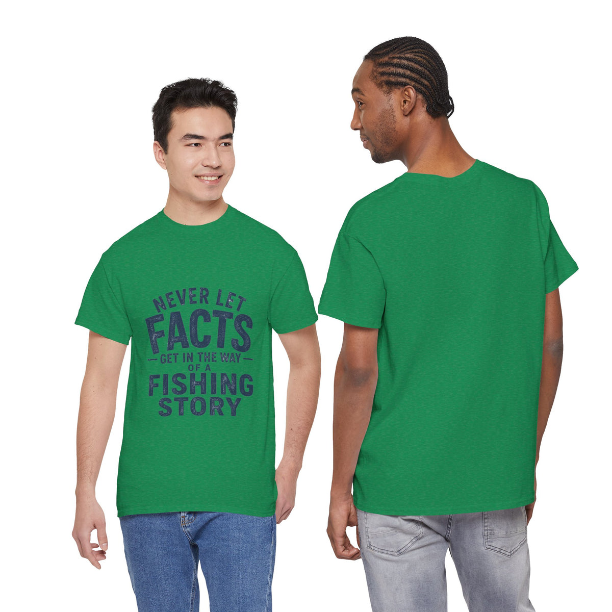 Reel Good Mates Never Let Facts Reel  Cotton Fishing T-Shirt