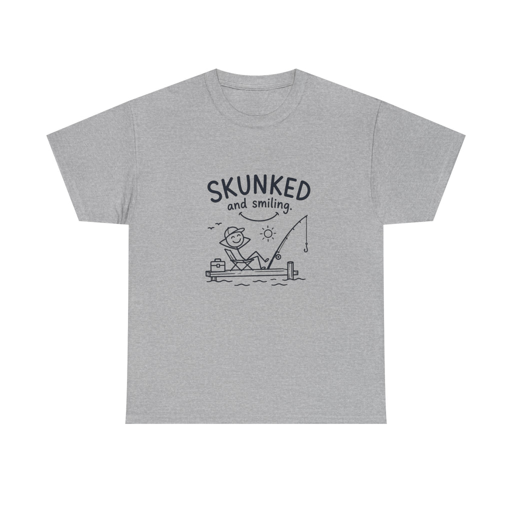 Reel Good Mates Skunked and Smiling  Cotton Fishing T-Shirt