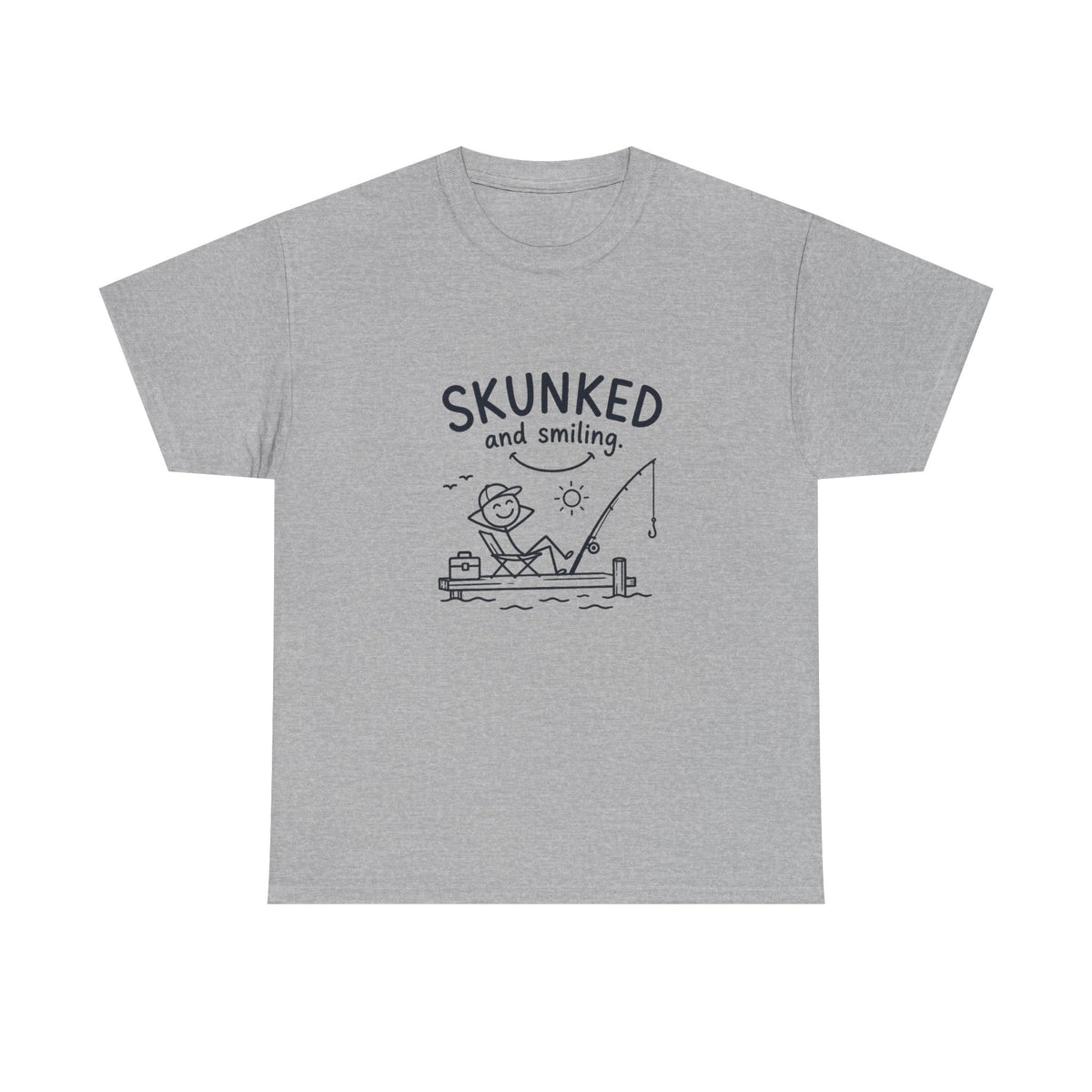 Reel Good Mates Skunked and Smiling  Cotton Fishing T-Shirt