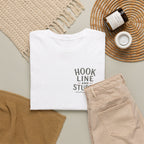 Reel Good Mates Hook Line & Stubby  Cotton Fishing T-Shirt