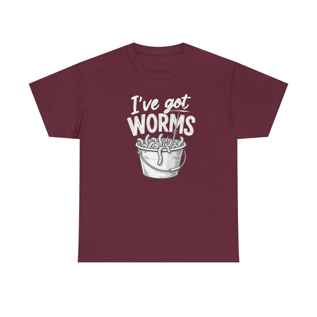 Reel Good Mates I've Got Worms  Cotton Fishing T-Shirt