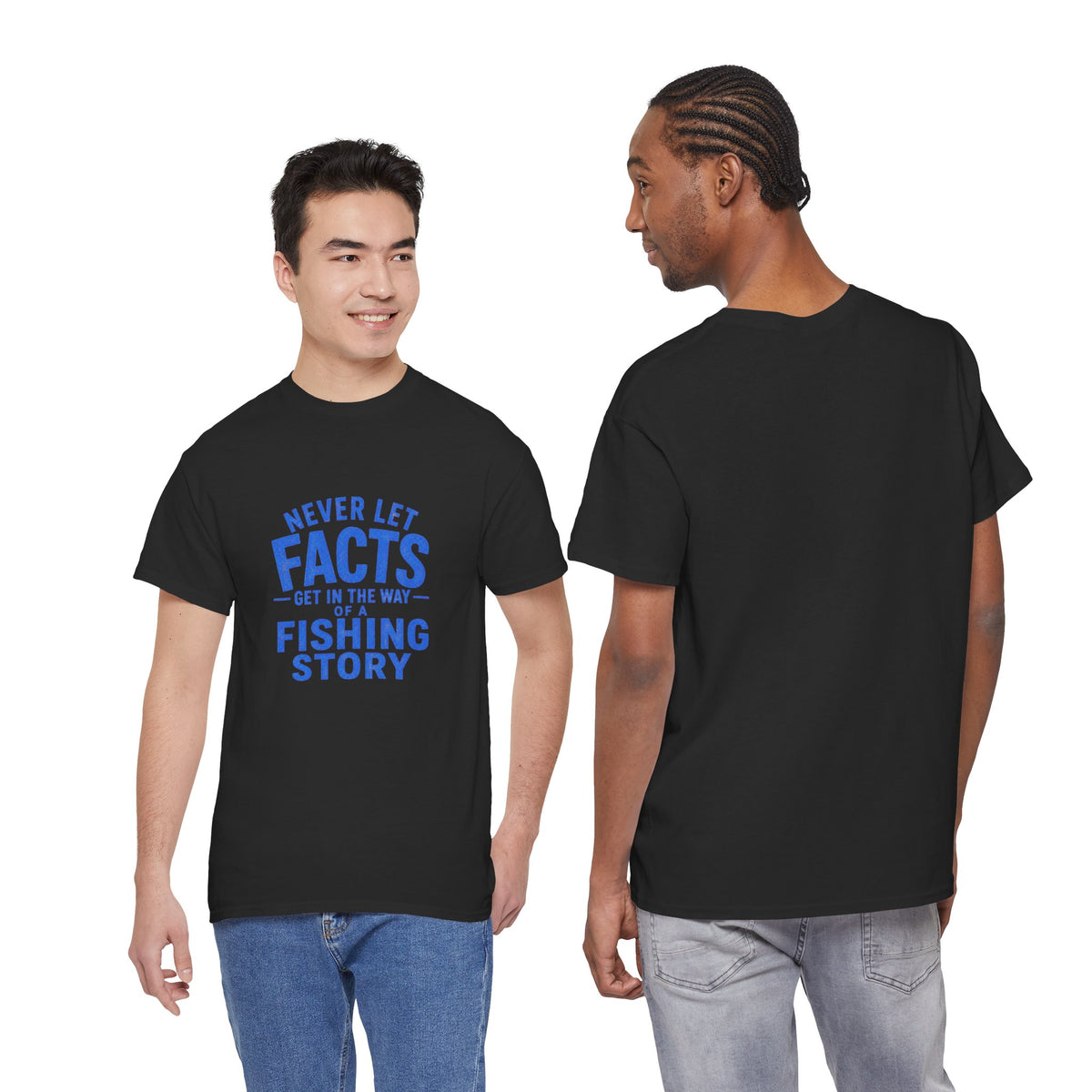 Reel Good Mates Never Let Facts Funny Cotton Fishing T-Shirt