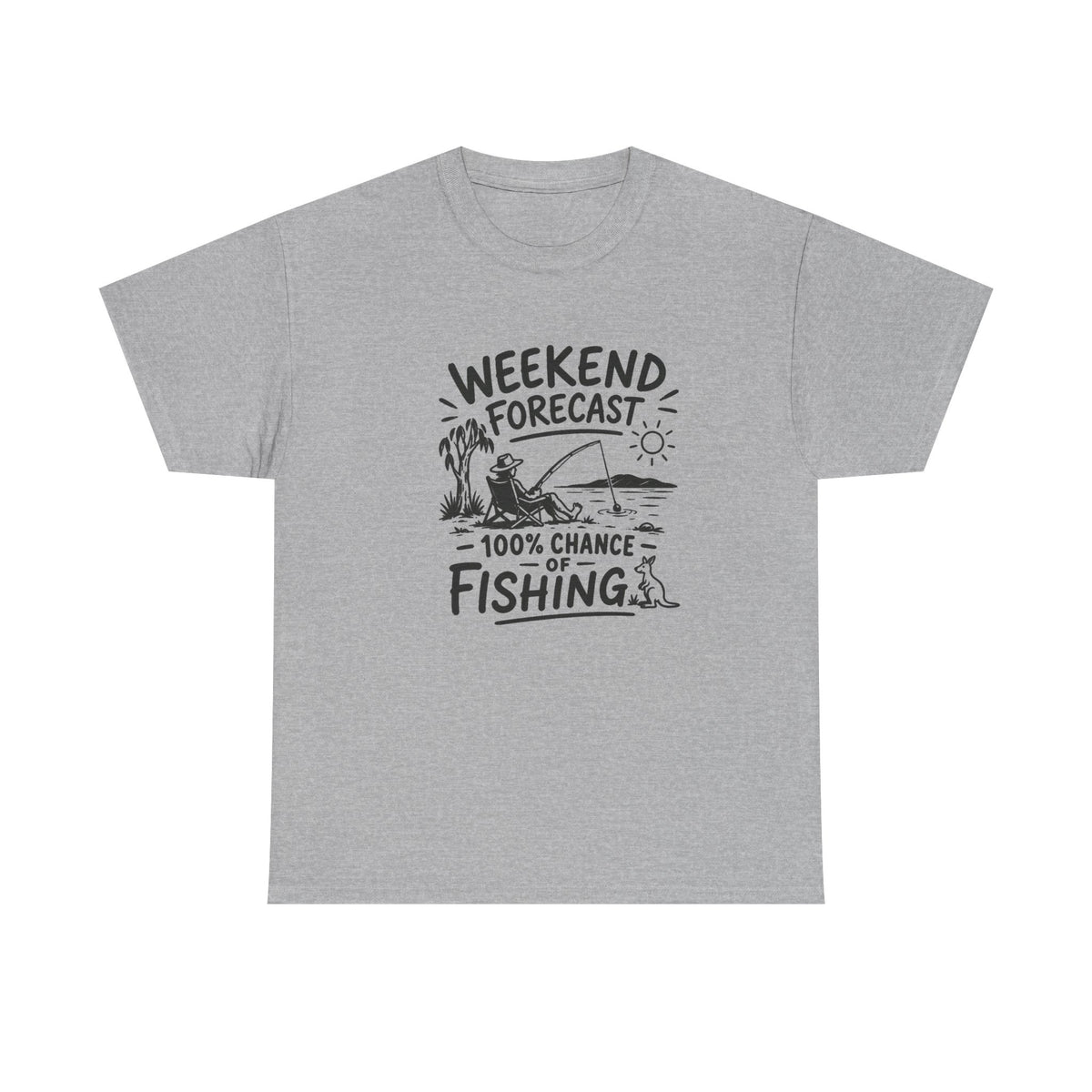 Reel Good Mates Weekend Forecast Gildan  Cotton Fishing T-Shirt