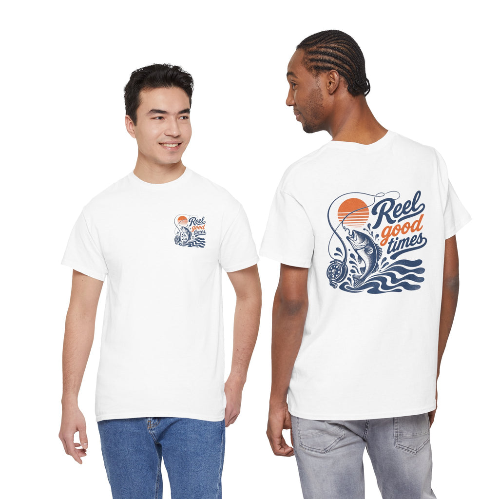 Reel Good Mates Reel Good Times Vintage  Cotton Fishing T-Shirt