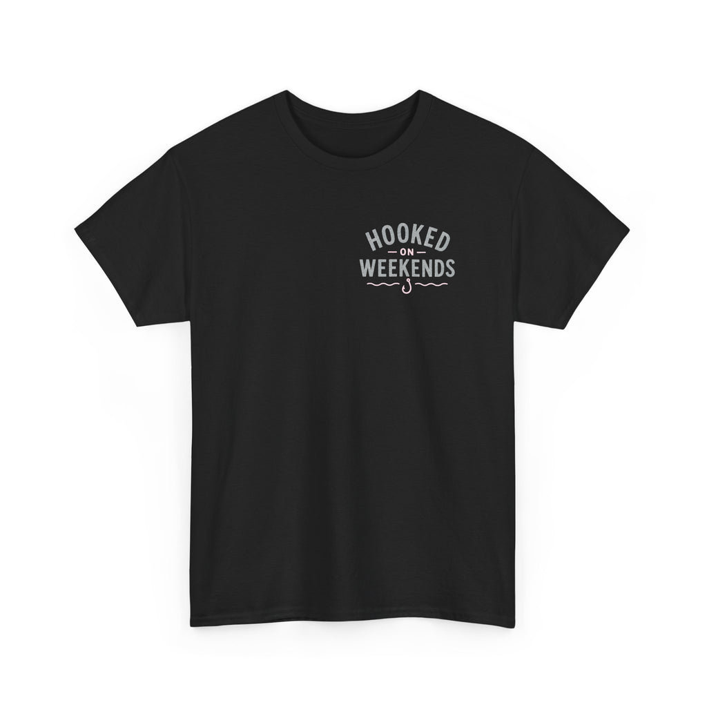 Reel Good Mates Hooked on Weekends  Cotton Fishing T-Shirt