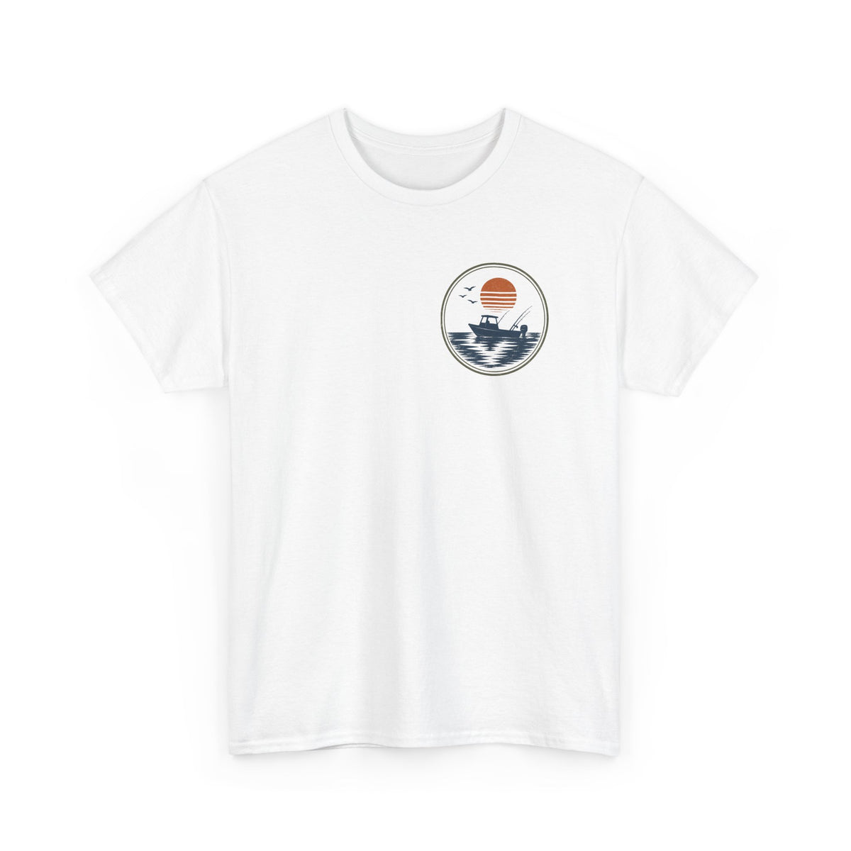 Reel Good Mates Retro Ocean Gildan  Cotton Fishing T-Shirt