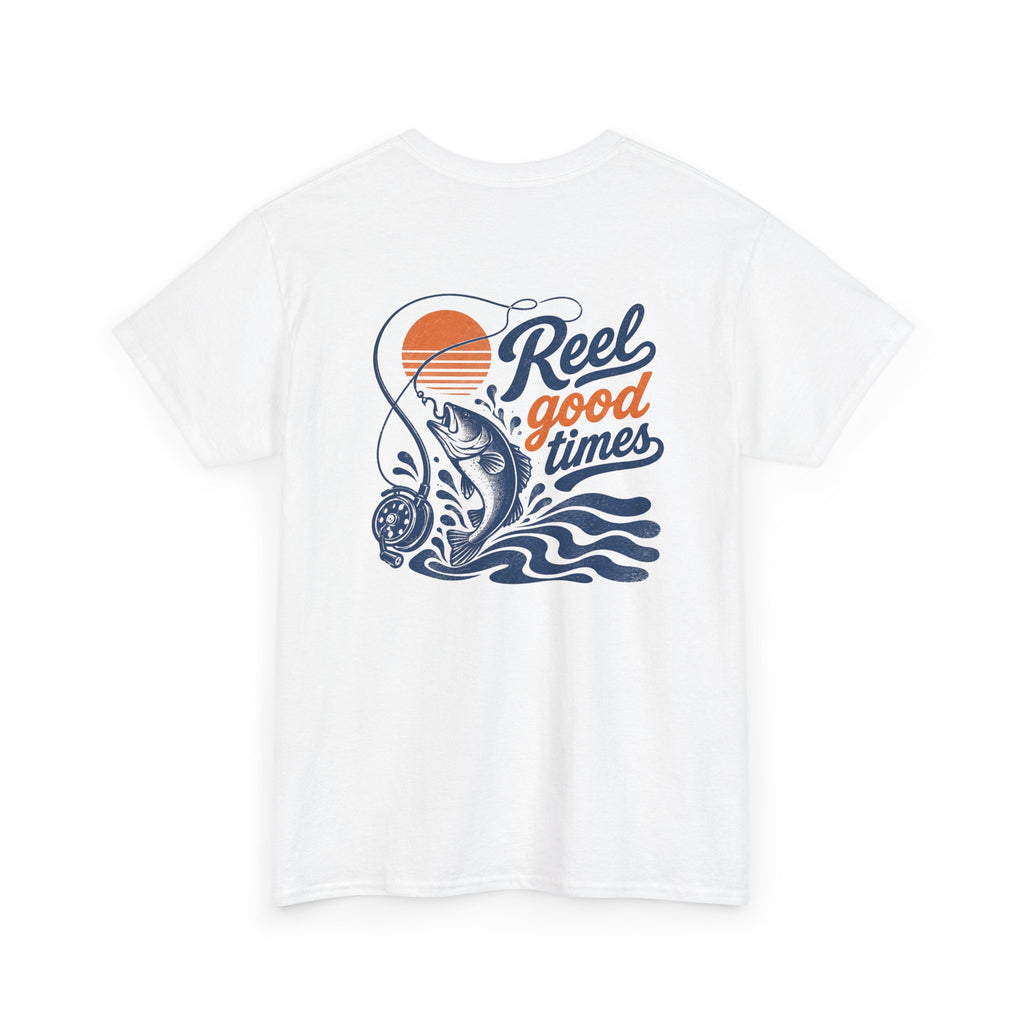 Reel Good Mates Reel Good Times Vintage  Cotton Fishing T-Shirt