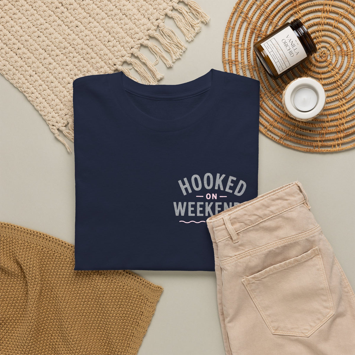Reel Good Mates Hooked on Weekends  Cotton Fishing T-Shirt