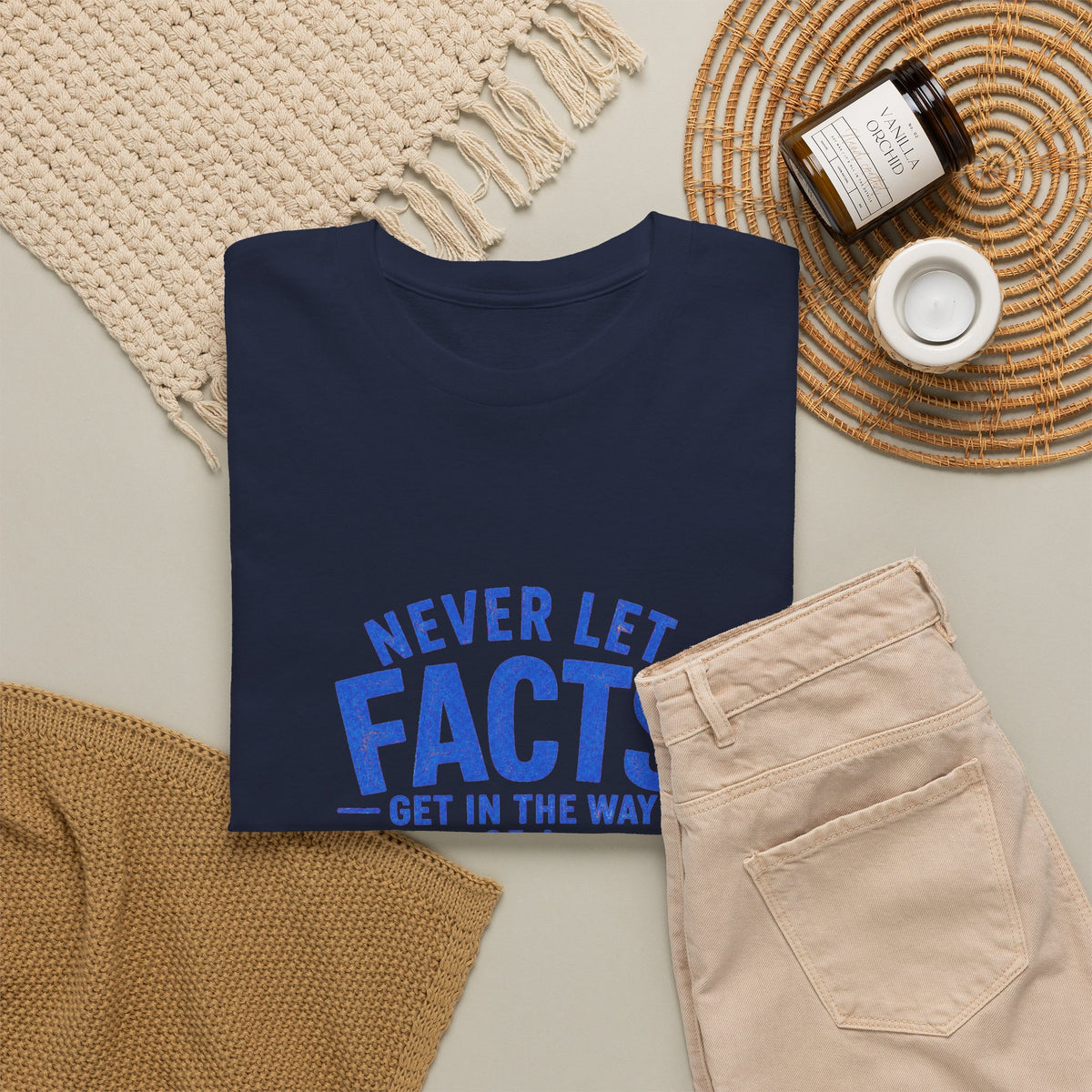 Reel Good Mates Never Let Facts Funny Cotton Fishing T-Shirt